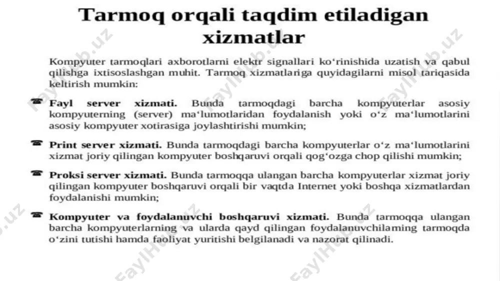 kompyuter tarmoqlari va ularning turlari - Page 5