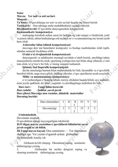 yer usti va osti suvlari. — DOCX