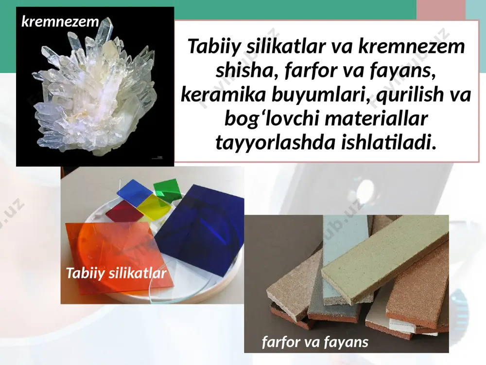 silikat sanoati. 9 - sinf - Page 3