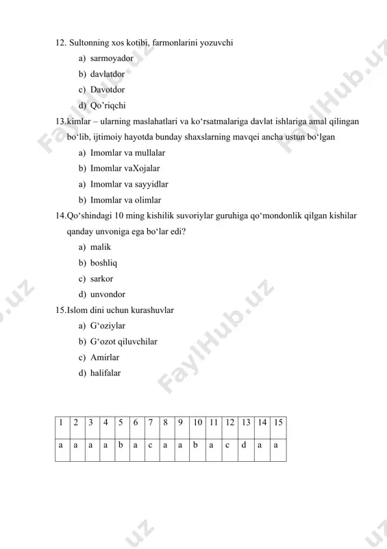 xorazm davlati boshqaruvi – test - Page 3