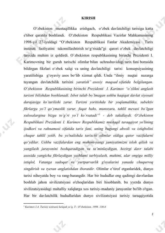 i va istiqbolini chuqur tahlil yetib, bu yo'nalishda tarixchi olimlar oldiga qator vazifalarni qo‘ydilar. ushbu vazifalardan eng muhimi-yangi jamiyatimizni isloh qilish va yangilash jarayonini boshqaradigan va ta’minlaydigan, hozirgi davr talabi asosida yangicha fikrlaydigan yoshlami tarbiyalash, muhimi, ular ongiga milliy istiqlol, vatanga sadoqat va yurtparvarlik g'oyalarini yanada chuqurroq singdirish va tyeran anglatishdan iboratdir. olimlar e’tirof etganlaridek, dunyo tarixi nihoyatda boy va rang-barangdir. har bir hududlar eng qadimgi davrlardan boshlab jahon sivilizatsiyasi o'choqlaridan biri hisoblanib, bu yyerda dunyo sivilizatsiyasidagi mahalliy xalqlarga xos tarixiy-madaniy jarayonlar bo'lib o'tgan. har bir davlatchilik hududlaridan dunyo sivilizatsiyasi tarixiy taraqqiyotida o'chmas iz qoldirgan olimu fuzalolar, davlat arbobiyu, sarkardalar yetishib chiqqanlarki, bugungi xalqlar ular bilan xaqli ravishda faxrlansa arziydi. hukumatlar tashabbusi bilan tarixi chuqur o`rganila boshlandi. shu jumladan jahon davlatchiligi tarixidagi salib yurishlari davriham. bu davr haqida ham izlanishlar olib borildi. lekin afsuski salib yurishlari davriva uning jahon tarixidagi o`rni tog`risida ma’lumotlar o`zbek tilida kam uchraydi. xlodvigning franklarni birlashtirish …
