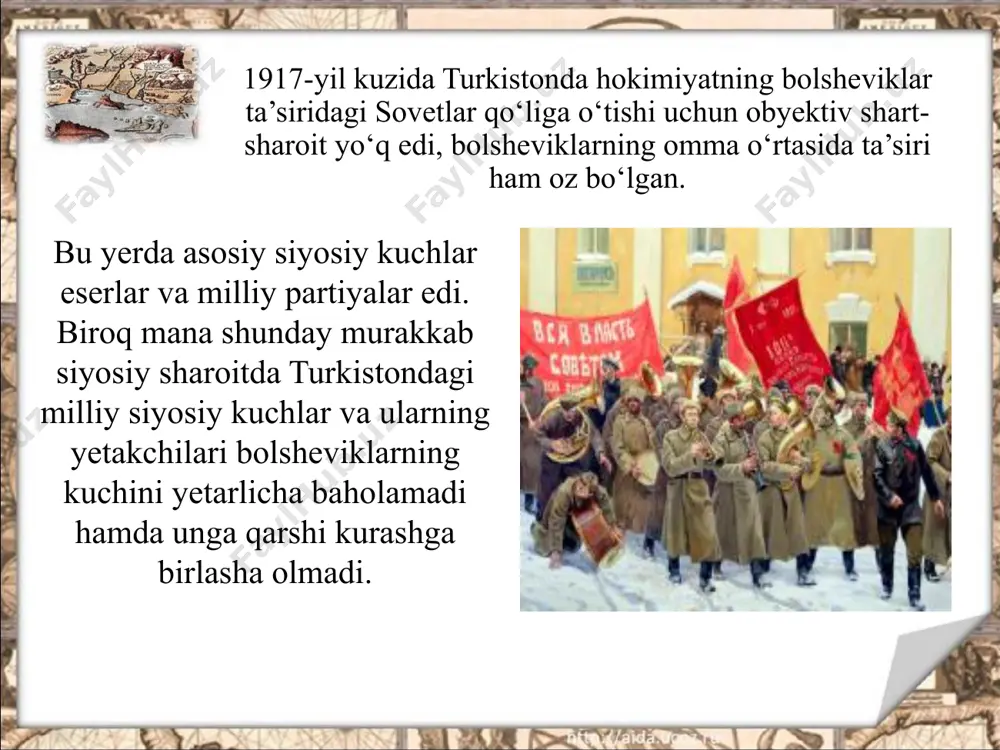 loyatida sovet hokimiyati tomonidan harbiy diktatura o‘rnatildi va turkiston fronti harbiy inqilobiy kengashi a’zosi p.baranov farg‘ona viloyatining harbiy diktatori qilib tayinlandi. shermuhammadbek qo‘rboshi afg‘oniston davlatiga o‘tib ketgach, 1923 – 1924-yillarda farg‘ona vodiysidagi istiqlolchilar qo‘shiniga islom polvon va yormat maxsum kabi qo‘rboshilar rahbarlik qildilar. bu paytda ular kichik-kichik guruhlar tuzib, qizil armiyaga qarshi kurashdilar. lekin ular kurashning mazkur bosqichida turli sabablar va mahalliy shart-sharoitlar natijasida doim ham bir-birlari bilan kelishib ish ko‘rmadilar. samarqand viloyatidagi istiqlolchilarga 1918–1923-yillarda bahrombek va ochilbek kabi mashhur qo‘rboshilar rahbarlik qilgan. bahrombek 1918-yildan boshlab 2000 yigit bilan samarqand viloyatida qizil armiyaga qarshi janglarda faol qatnashdi. samarqand atrofidagi pastqishloqda tug‘ilgan hamroqulbek qo‘rboshi uning yaqin yordamchisi bo‘lgan. bahrombek o‘z yigitlari bilan 1922-yil yozigacha qizil armiyaga qarshi faol kurashgan. bolsheviklar chekistlar va josuslar yordamida 1922-yil kuzida bahrombek va ukasi shahriyor qo‘rboshini qo‘lga olishib, samarqand shahrida otib tashlashgan. ahmad zaki validiyning yozishicha, ochilbek 1921-yildan boshlab “turkiston milliy birligi” tashkiloti ko‘rsatmalari asosida faoliyat …