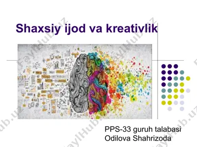 shaxsiy ijod va kreativlik — PPTX