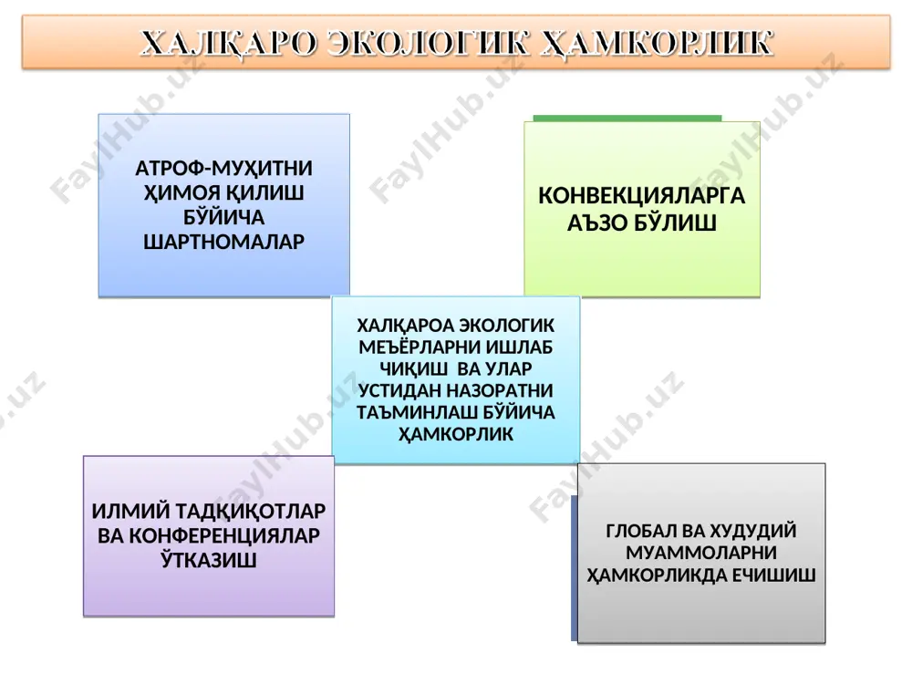 адқиқот ишлар олиб бориш ва тадбирлар ишлаб чиқиш. 6.марказий осиё республикаларининг тарихий, маданий ва ижтимоий хусусиятларини ҳисобга олиб соғлом ҳаёт тарзини шакллантиришни тезлаштириш. 7.соғлом ҳаёт тарзини ва экологик маданиятни шакллантириш ва тарғибот қилиш. 8.махсус болалар уйларига, боғчаларга миллий боғларга, қўриқхоналарга экосан фондидан ёрдам бериш. 9.ўзбекистон ҳудуда экологик хавфли зона аҳолисига фавқулодда ҳолатларга ҳалокатларга ёрдам бериш. 10.дунё миқёсида табиатдан оқилона фойдаланиш муҳофаза қилиш каби илғор долзарб тадбирларни ўзбекистонга татбиқ этиш. 11.экология боғларини лойиҳасини ишлаб чиқишда ва яратишда қатнашиш. 12.марказий осиёда экология ва саломатлик университетини ташкил этиш. 13.экологик хуқуқ норматив актларини ишлаб чиқиш ва орол ва оролбўйи муаммоси бўйича тез ёрдам кўрсатиш. орол ва оролбўйи. 1993 йил 26 мартда россия ва марказий осиё мамлакатларининг раҳбарлари қозоғистон республикасининг қизил орда шахрида орол ва оролбуйида экологик муаммоларга бағишланган конференцияга йиғилиб орол ва оролбуйи экологияси мавзусида оролни сақлаб қолиш ҳалқаро жамғармаси тузилди. россия ва марказий осиё мамлакатлари раҳбарлари 1994 йил 11 январда нукусда орол ва …