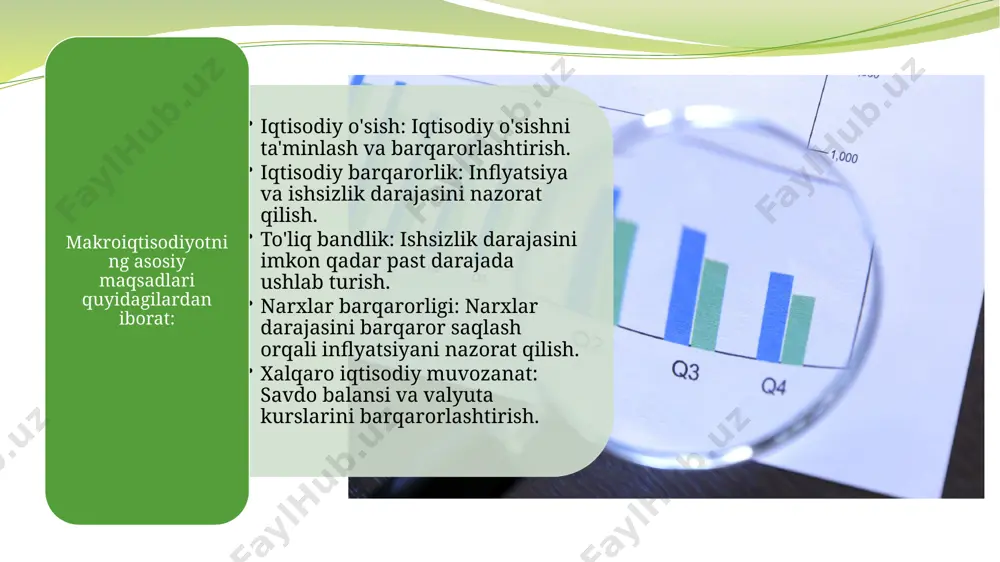 ilish jarayonlarini baholash va takliflar berishga qaratilgan. bu usul iqtisodiy siyosatlarning samaradorligini baholash va takomillashtirishga yordam beradi. siyosat tahlili: iqtisodiy siyosatlarning samaradorligini tahlil qilish. masalan, soliq siyosatining iqtisodiy o'sishga ta'sirini baholash. takliflar berish: iqtisodiy siyosat va qarorlar qabul qilish jarayonlarini takomillashtirish bo'yicha takliflar berish. masalan, iqtisodiy barqarorlikni ta'minlash uchun yangi siyosat takliflari. iqtisodiy modellashtirish iqtisodiy modellashtirish iqtisodiy jarayonlarni matematik tenglamalar va modellar orqali ifodalash va tahlil qilishga qaratilgan. bu usul iqtisodiy nazariyalarni sinovdan o'tkazish va prognoz qilishda qo'llaniladi. matematik modellar: iqtisodiy jarayonlarni matematik tenglamalar orqali ifodalash. masalan, is-lm modeli, ad-as modeli. simulyatsiya modellar: iqtisodiy jarayonlarni kompyuter simulyatsiyalari orqali tahlil qilish. masalan, dsge modellar. empirik tahlil empirik tahlil real iqtisodiy ma'lumotlarni tahlil qilish va iqtisodiy nazariyalarni amaliyotda sinovdan o'tkazishga qaratilgan. bu usul iqtisodiy jarayonlarni aniq tushunish va prognoz qilishda qo'llaniladi. regressiya tahlili: iqtisodiy o'zgaruvchilar o'rtasidagi munosabatlarni aniqlash uchun regressiya tahlilini qo'llash. masalan, iste'mol va daromad o'rtasidagi munosabatni tahlil qilish. panel ma'lumotlar …