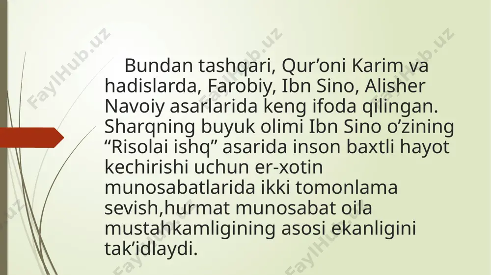 oqotga, suhbatlashish san’atiga o’rganish, ijtimoiy – psixologik madaniyatni egallash, o’z kayfiyati va hissiyotlarini boshqara olish, bilim va malakalarini ishlab chiqish, o’z gapi bilan suhbatdoshini qiziqtira olish qobiliyatini rivojlantirishga erishish kerak. biroq,buning uchun birinchi navbatda har qanday muloqotning umumiy qoidasi:boshqa odamlarning, o’z suhbatdoshlarining ehtiyojlari, xohishlarini qondira oladigan odamgina hurmatga erisha olishligini yodda tutish lozim. e’tiboringiz uchun rahmat!!! /docprops/thumbnail.jpeg