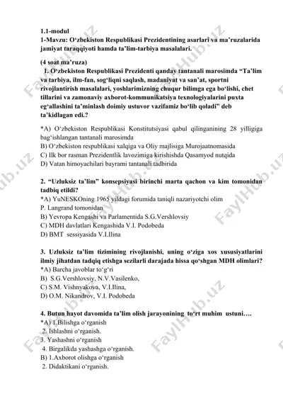 uzluksiz ta'lim konsepsiyasi — DOCX