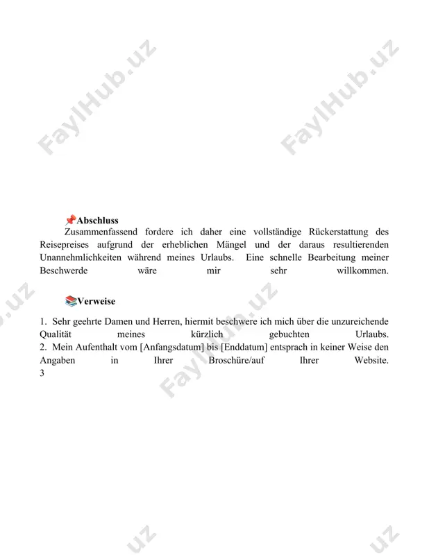einen beschwerdebrief über den urlaub schreiben - Page 5