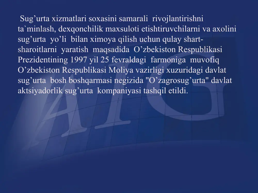 mustaqillikdan so’ng o’zbekistonda sug’urtaning rivojlanish xususiyatlari - Page 5