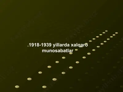 1918-1939 yillarda xalqaro munosabatlar dars rejasi — PPT