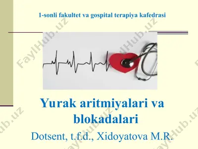 yurak a ritmiyalari va blokadalari — PPT