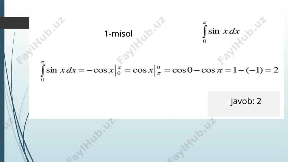 aniq integral. misollar - Page 2