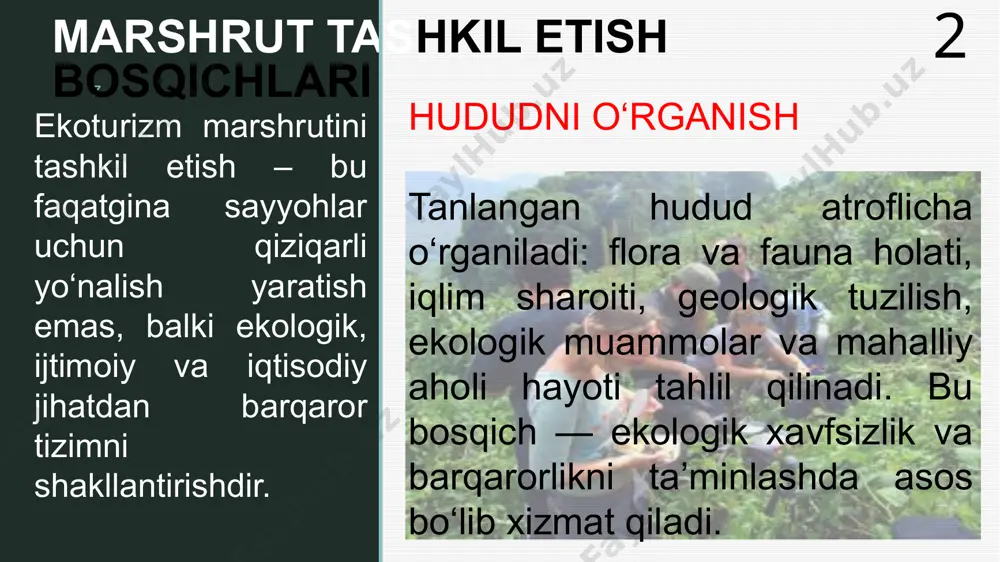 ekoturizmda marshrutlarni tashkil etish - Page 5