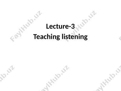 teaching listening — PPTX