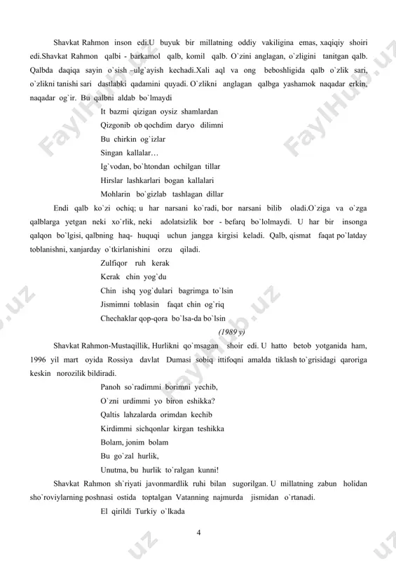 ton adabiyoti va san`ati “ gazetasi 1996y 3 “ til va adabiyot “ jurnali 1997 yil 1-2 sonlar. 4 www.ziyonet.uz 5 www.wiki.arxiv.uz page 1