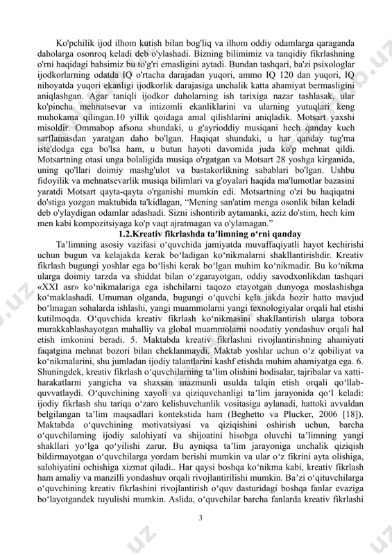 yechimlar bilan tugaydi, muammoga keng nuqtai nazarsiz. insonning avvalgi hayoti haqidagi tushunchasi qanchalik keng bo'lsa, biz shunchalik yaxshi dizaynlarga ega bo'lamiz. o'z-o'zidan yangi narsa bilan tanishish qiyin emas, lekin ijod uchun bu etarli emas. ilgari hech kim o'ylamagan global isish bilan kurashishning yangi usullari haqida o'ylash oson: dunyodagi odamlarning yarmini o'ldirish yoki havoni sovutish uchun barcha konditsionerlarni yoqish. ushbu g'oyalar yangi bo'lishi mumkin, ammo ular shunchaki ahmoqdir va ulardan 1000tasini ishlab chiqarish sizni ijodiy odamga aylantirmaydi. ijodkorlik - bu yangi foydali g'oyalarni taklif qilish, shuningdek foydali. bu bizni kreativlikni rivojlantirishda tanqidiy fikrlashning muhim roliga olib keladi. birinchidan, biz muammoni tahlil qilish va mavjud echimlarning chegaralarini aniqlash uchun tanqidiy fikrlashdan foydalanamiz. shunday qilib, qanday yaxshi yechim bo'lishi mumkinligini bilamiz. va yangi yechimga ega bo'lganimizda, tanqidiy fikrlash haqiqatan ham ish beradimi yoki yo'qligini aniqlashga yordam beradi. haqiqiy ijodiy jarayon sinov va xatolarni o'z ichiga oladi. eng yaxshi echimni topishdan oldin biz ming …