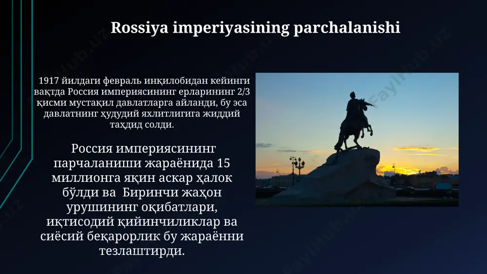 rossiya tarixidan 1914-1918 yillar voqealari taqdimoti - Page 5