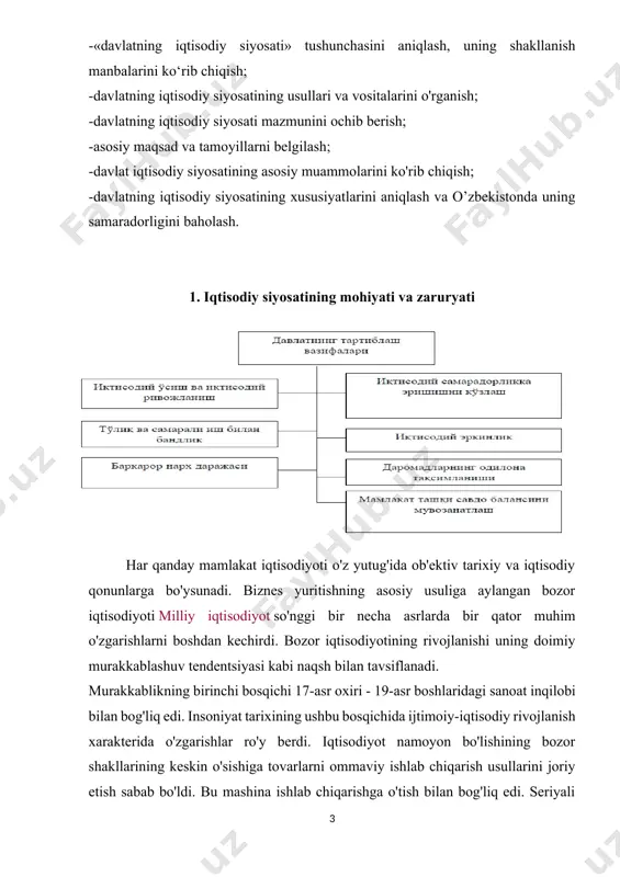 n bozor iqtisodiyoti milliy iqtisodiyot so'nggi bir necha asrlarda bir qator muhim o'zgarishlarni boshdan kechirdi. bozor iqtisodiyotining rivojlanishi uning doimiy murakkablashuv tendentsiyasi kabi naqsh bilan tavsiflanadi. murakkablikning birinchi bosqichi 17-asr oxiri - 19-asr boshlaridagi sanoat inqilobi bilan bog'liq edi. insoniyat tarixining ushbu bosqichida ijtimoiy-iqtisodiy rivojlanish xarakterida o'zgarishlar ro'y berdi. iqtisodiyot namoyon bo'lishining bozor shakllarining keskin o'sishiga tovarlarni ommaviy ishlab chiqarish usullarini joriy etish sabab bo'ldi. bu mashina ishlab chiqarishga o'tish bilan bog'liq edi. seriyali ishlab chiqarishni ko'paytirish mahsulot birligi tannarxini keskin kamaytirish imkonini berdi. arzon ishlab chiqarish va reklama shaxsiy daromad bozor aylanmasining keskin kengayishiga olib keldi. yilda boshlangan ikkinchi bosqich kech xix v. va bugungi kungacha davom etib, ijtimoiy asosga ega - iqtisodiy jarayonlar: bozor va davlat mexanizmlari. iqtisodiy tizimning rivojlanishi ma'lum bir bosqichda davlat tomonidan qo'llab-quvvatlovchi va tuzatish choralarini kuchaytirish zarurati tug'ildi. ularning vazifasi bozor mexanizmiga uning infratuzilmasini huquqiy normalar tizimi, tashqi va ichki xavfsizlik, barqaror milliy valyuta, …