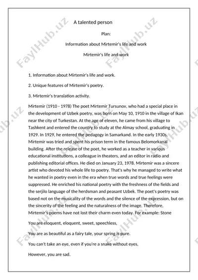 mirtemir haqida taqdimot — DOCX
