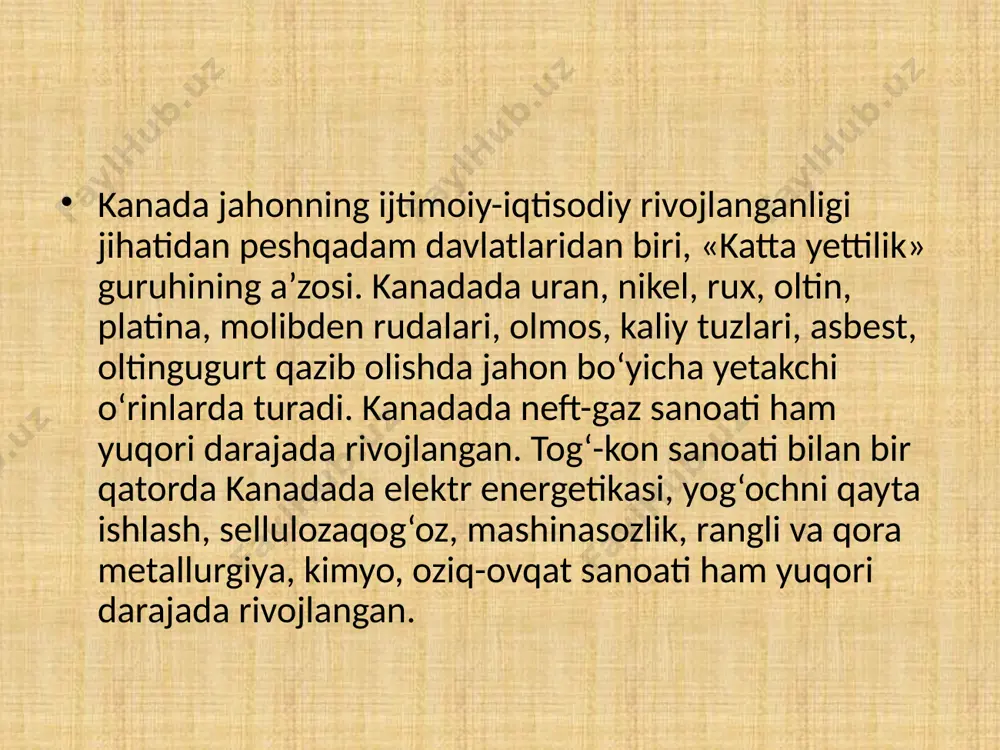 ulayroq bo‘lgan janubiy hududlarida mujassamlashgan. ayniqsa janubi-sharqiy chegarabo‘yi hududlarida aholi zichligi yuqori. yaim 2011-yildan 2020-yilgacha o’zgarishlari ряд 1 2012 2014 2016 2018 2020 1778.65 1828.69 1847.21 1803.53 1556.13 1528.24 1649.88 1716.26 1736.43 1600.26 kanadalik fermer xo'jaliklari, baliqchilik va fermer xo'jaliklari viloyat geografiyasiga bog'liq bo'lgan o'simlik va hayvonlarni muntazam ravishda boqish orqali turli xil ekinlar, chorvachilik, oziq-ovqat, ozuqa, tola, yoqilg'i va boshqa tovarlarni ishlab chiqaradi. 2001 yilda fermer xo'jaliklari soni 676 akr (2,74 km2) ni tashkil etganda atigi 246,923 edi, chunki odamlar yoki chorva mollari uchun oziq-ovqat va tola ishlab chiqarish intensiv va sanoat amaliyotiga aylandi. [65] [66] 2002 yilga kelib, bug'doy eng katta ekin maydonini 12,6% tashkil etdi. kanadalik dehqonlar 2001 yilda chorvachilik, ekinlarni sotish va dastur uchun to'lovlardan rekord darajada 36,3 milliard dollar olishdi. [67] 2001 yilda fermer xo'jaliklari operatorlarining fermer xo'jaliklari ishlab chiqarishidan hisoblangan sof daromadi 1633 million dollarni tashkil etdi, bu kanada yalpi ichki mahsulotining bozor narxlarida …
