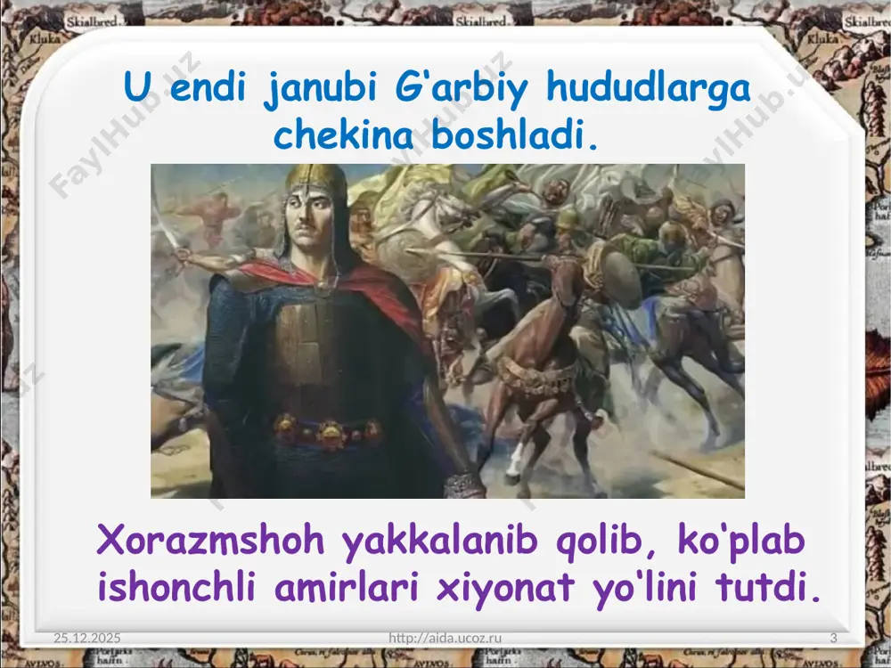 jaloliddin manguberdining xorazm taxtiga o‘tirishi. 7 - sinf - Page 3