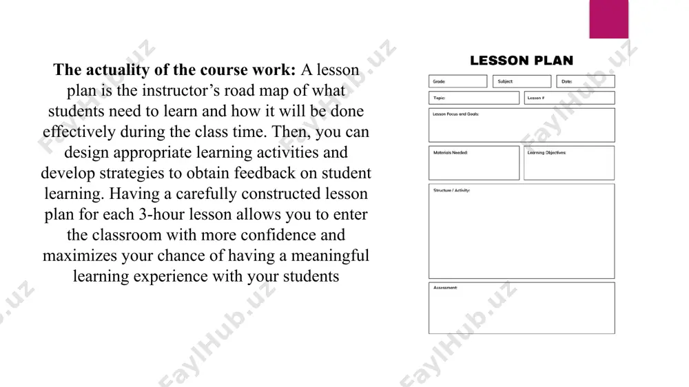 and should be adapted to the learners needs and, obviously, your own teaching context. 1.2. lesson planning: anticipated problems 2.1. things to keep in mind while creating a lesson plan what kind of teaching would benefit them the most, their capacity, attention span, level of interest for the subject, the gravity of the lesson, and how they would handle it are some areas that you need to research on. of course, this would be a one-time thing. once you understand the pulse of your class, the rest is easy to handle. in case if you’re thinking that you can handle it along the way, it might result in extra work. 2.2. lesson plan controlled practice usually, practice tends to go from more restricted to less restricted if there are more than one controlled practice in a lesson – i.e. if you are using the test-teach-test method (you can see the …