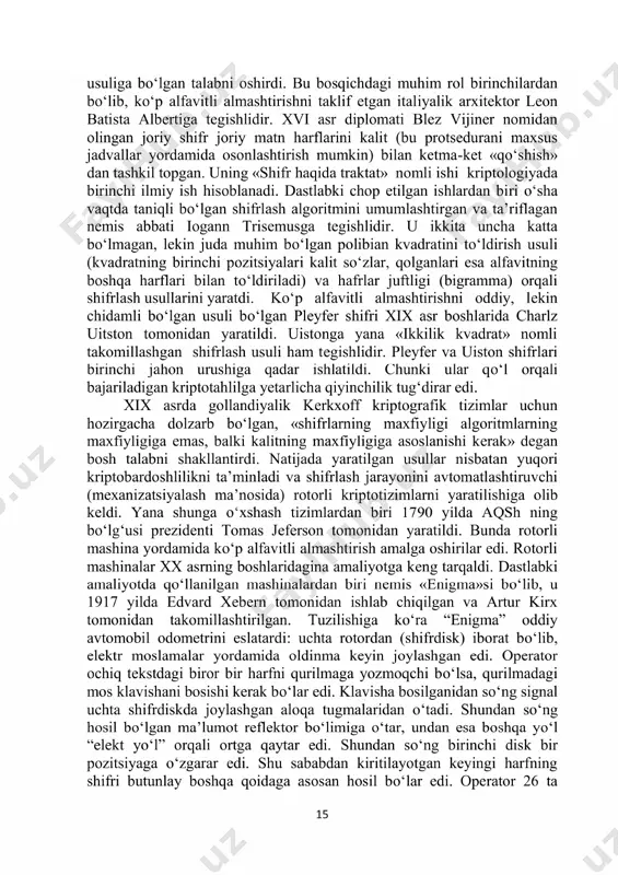 axborotlarni himoyalashning klassik usullari - Page 3