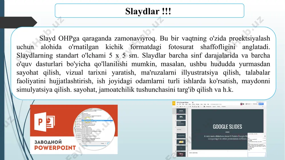 ekranli statistika proyeksiyalarining texnik vositalari - Page 5