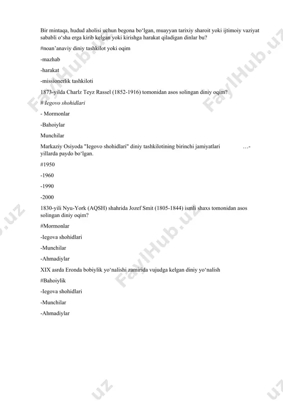 zamonaviy diniy harakatlar va sektalar - Page 2
