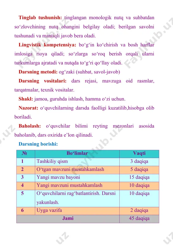 "jarangli va jarangsiz undosh tovushlar" dars ishlanmasi - Page 4