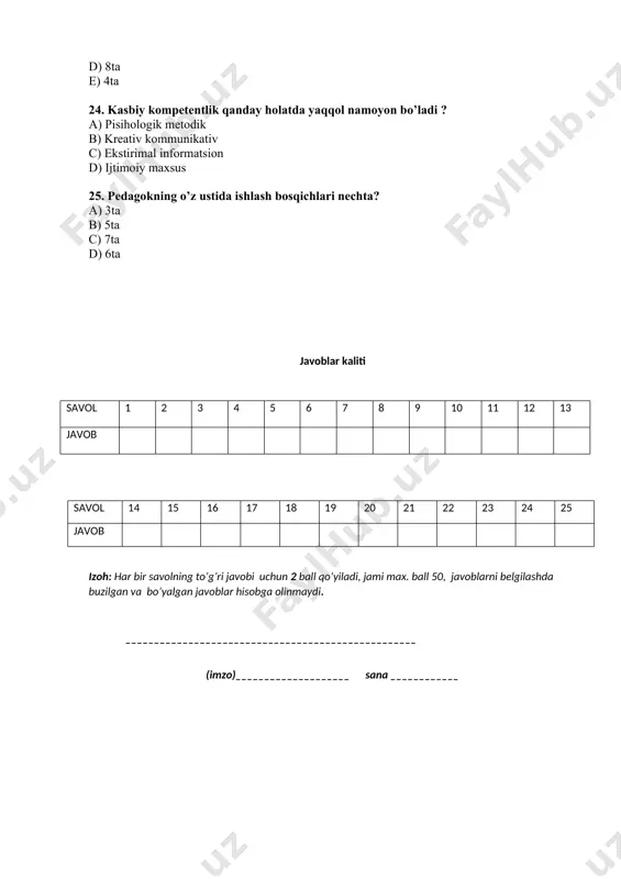 yakuniy nazorat test savollari - Page 5