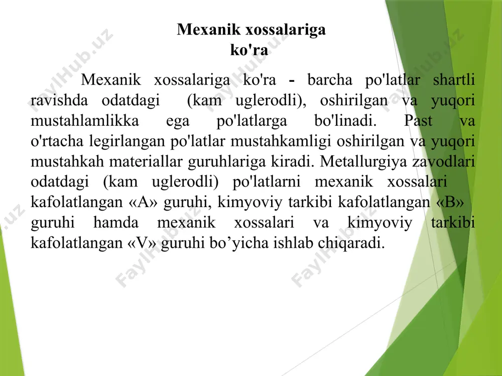 po’lat prokatlarning asosiy turlari va tasniflari. po’lat prokatlarning sartamenti - Page 5