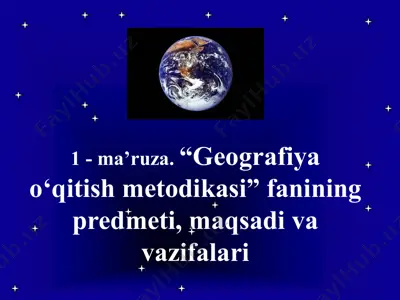 geografiya o‘qitish metodikasi — PDF