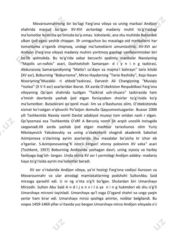 urning bolalik yillari qanday va kderda kechganligi, uning qachon oʻqishga borgani, qanday qilib tillarni oʻrgangani (turkiy, fors, arab), adabiy materiatlar bilan qay yoʻsunda tanishgani toʻgʻrisida qoʻlimizda tafsiliy maʼlumotlar yoʻq. ammo ayonki, bobur mansub boʻlgan yuqori doiraparda bola tarbiyasiga katta eʼtibor berilgan.navoiy “f arhod va sh i r i n ” dostonida ch in xoqoniningfarzandi farhodning qanday tahsil koʻrgani va tarbiya topganini mufassal koʻrsatgan. farhod juda qobiliyatli edi. uning uch yoshida tili chiqdi. koʻp oʻtmay en g yaxsh i oʻqituvchi topib keltirdilar. u bolani oʻqitmoqqa boshladi. farhod shu tarzda bilim oldi:oʻqub oʻtmoq, oʻqub oʻtmoq shiori qolib yodida safha-safha bori.sh u n i n g uchun ham farhod oʻn yoshiga yetganidajahonda qolmadi ul yetmagan ilm bilib tahqiqini kasb etmagan ilm.s oʻng farhod harbiy bilimlarni egaaladi. 14 yoshga yetganida farhod toʻla kamol topgan bir yigit sifatida shakllangan edi.alisher navoiyning oʻzi ham toʻrt yoshida maktabga borgani, olti yoshida “ qurʼoni karim” ni taborak surasigacha …
