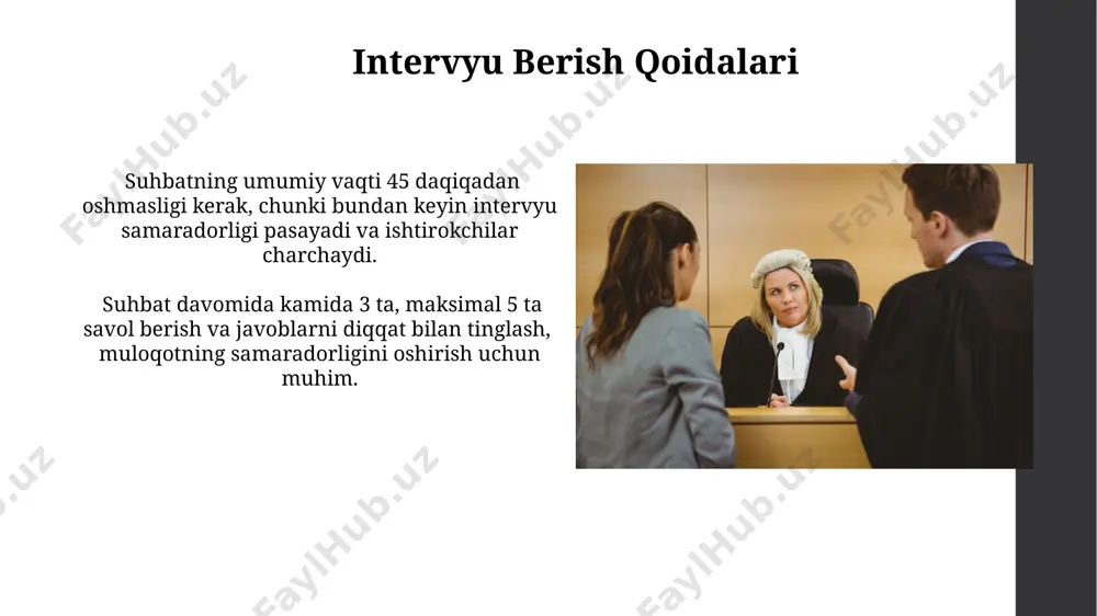 intervyu olish va intervyu berish qoidalari - Page 4