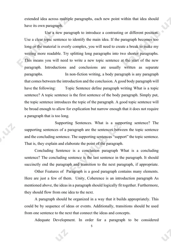 sentence define paragraph writing what is a topic sentence? a topic sentence is the first sentence of the body paragraph. simply put, the topic sentence introduces the topic of the paragraph. a good topic sentence will be broad enough to allow for explication but narrow enough that it does not require a paragraph that is too long. supporting sentences. what is a supporting sentence? the supporting sentences of a paragraph are the sentences between the topic sentence and the concluding sentence. the supporting sentences “support” the topic sentence. that is, they explain and elaborate the point of the paragraph. concluding sentence is a conclusion paragraph what is a concluding sentence? the concluding sentence is the last sentence in the paragraph. it should succinctly end the paragraph and transition to the next paragraph, if appropriate. other features of paragraph is a good paragraph contains many elements. here are just a few …