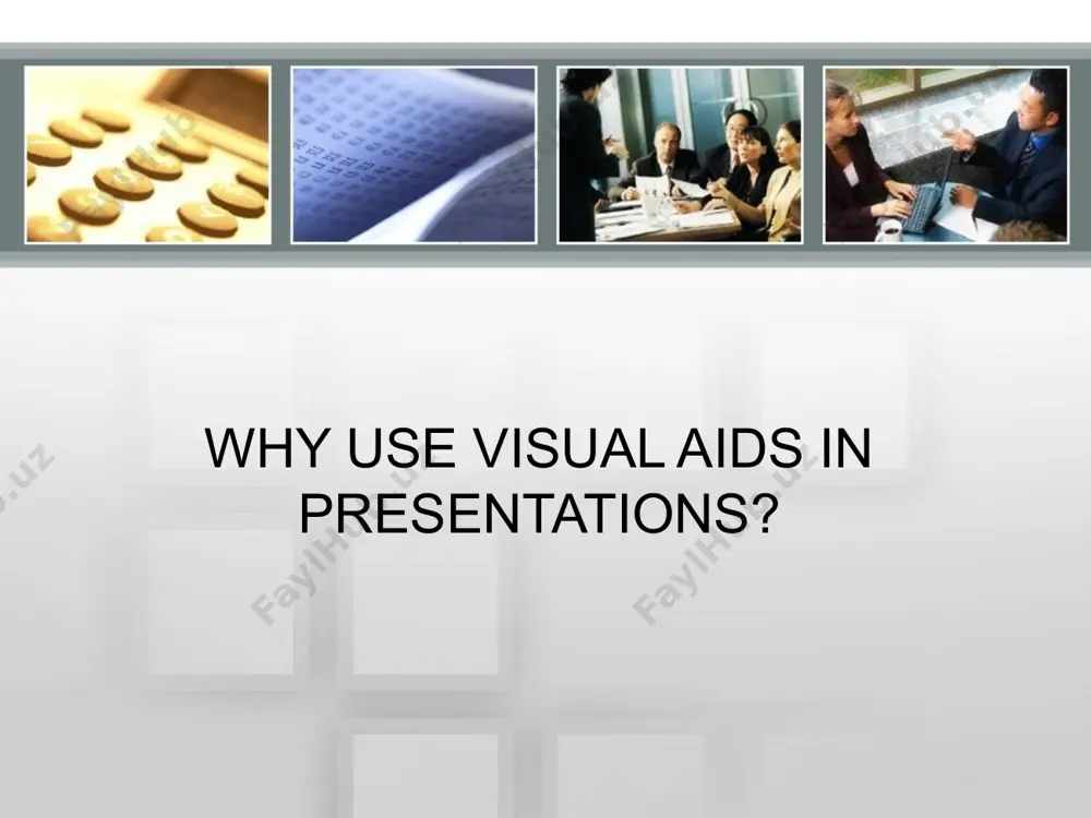 lem tips for designing visual aids keep it simple: display one idea on each visual minimise words – 25 words/slide keywords and phrases tips for designing visual aids (continued) colour - clear & appropriate - one colour for main idea, two complementary colour for sub points. - avoid red-green and pastels layout and space tips for designing visual aids (continued) style - select one style and use consistently text style and size - choose carefully tips for designing visual aids (continued) avoid gimmicks - computer graphics (background, patterns, clip art etc.) should be used to enhance presentation. proofread! proofreed! profread! proof read! proofread! proofread! plan ahead tips for using visual aids integrate visual aids rehearse with your visual aids maintain eye contact do not read from your visual aid stop speaking while audience read tips for using visual aids (continued) do not pass out items while presenting reveal aids only …