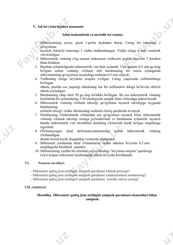 mikrometr qattiq jism zichligini aniqlash qurulmasi - Page 5
