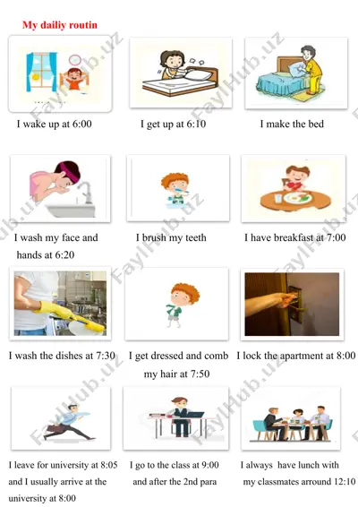my daily routine — DOCX