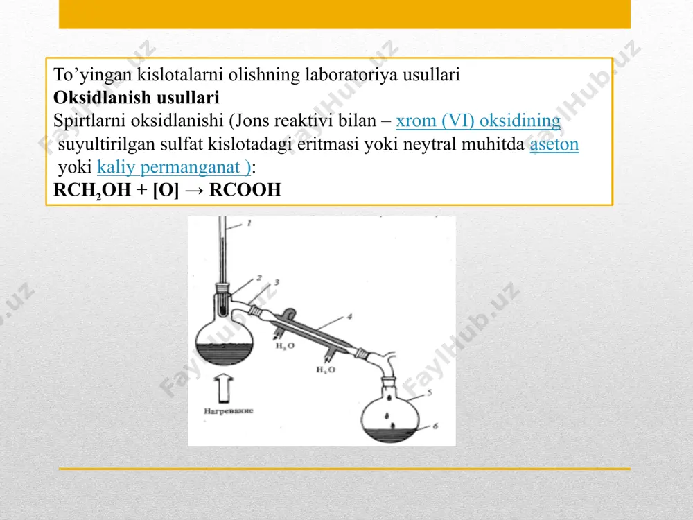 bir asosli karbon kislotalarning olinish usullari - Page 5