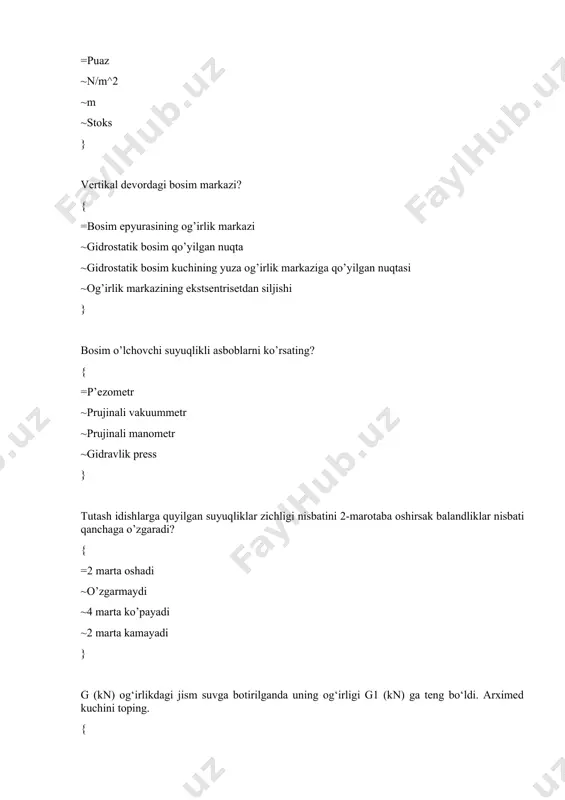 gidrostаtikа bo’limi taqdimoti - Page 5