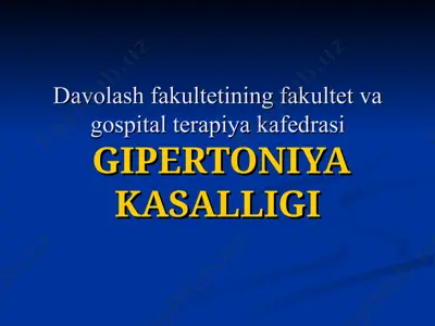 gipertoniya kasalligi — PPT