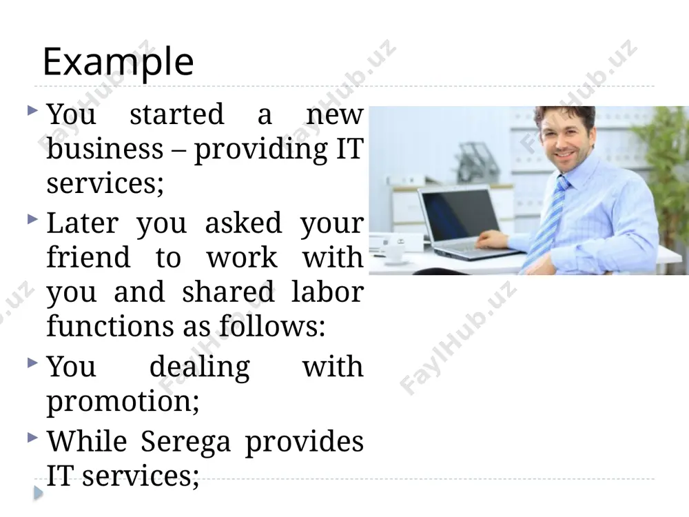employment contract employer pay salary provide working conditions employee perform work written agreement parties: obligations: generally, parties are free to establish any terms in the civil contracts on the basis of the agreement. terms of the cc remark labor contract service contract contract of work and labor performance of labor personally in observance of labor regulations; performance of service personally, if the contract does not stipulate otherwise; contractor (подрядчик) free to determine the provision of services; receipt by the employee of a wage for labor; receipt of payment for provided services; receipt of payment for provided services; providing work in accordance to specific qualifications, speciality or profession. no requirements with regards to the qualifications of the executor. no requirements with regards to the qualifications of the executor. what you need to conclude labor contract? labor contract you have to be registered as an: individual entrepreneur; or establish: legal entity. labor …