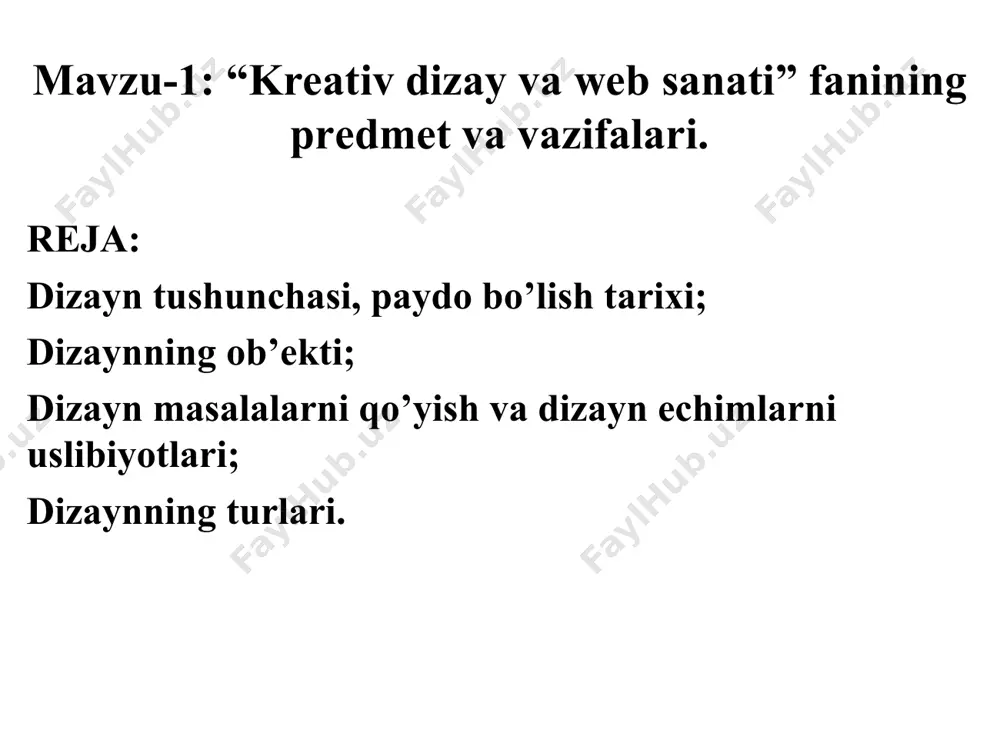 i fikrlar ajratib ko’rsatilgan: “dizayn ikki tabiatni o’zida namayon etadi. birinchi o’rinda yaratilayotgan narsaning qo’llashga qat’iy mos kelishi. ikkinchi o’rinda bu foydali tuzilishni boyitish”. dizayn tushunchasi, paydo bo’lish tarixi dizayn ijodiy jarayon sifatida ikki turga bo’linadi: badiiy dizayn - faqat estetika (shakli, tashqi belgilari) idrok nuqtai nazaridan moddiy dunyoni yaratish. texnik estetika – dizayn haqidagi fan bo’lib o’ziga barcha jihatlarini oladi va barcha konstruktiv (shakllanishi dastlabki bosqichda), funktsional (o’rtacha), ishlab chiqarish, ish, texnik mahsulotlar foydalanish va hokazo. dizayn ob’ekti dizayn ob’ekti sifatida insonlar ijodiy hayotidagi barcha sohasida ixtiyoriy yangi texnik ishlab chiqariladigan buyumlar (to’plam, ansanbl, majmua, tizim) qabul qilinishi mumkin.. dizayn ob’ektini asosiy kategoriyalari obraz- ideal vakil, dizaynerning xayoli tomonidan yaratilgan ob’ekt, badiiy shaklli modeli. funksiyasi - ish mahsulot, shuningdek semantik, ramziy va qiymati sifatida bir narsani o’rni tomonidan amalga oshirilishi kerak. morfologik - dizayner tushunchasini o’'z ichiga olgan, uning vazifasi, moddiy va ishlab chiqarish usuliga muvofiq tashkil etilgan qurilish, …
