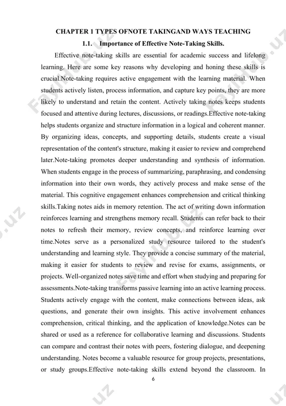 the process of summarizing, paraphrasing, and condensing information into their own words, they actively process and make sense of the material. this cognitive engagement enhances comprehension and critical thinking skills.taking notes aids in memory retention. the act of writing down information reinforces learning and strengthens memory recall. students can refer back to their notes to refresh their memory, review concepts, and reinforce learning over time.notes serve as a personalized study resource tailored to the student's understanding and learning style. they provide a concise summary of the material, making it easier for students to review and revise for exams, assignments, or projects. well-organized notes save time and effort when studying and preparing for assessments.note-taking transforms passive learning into an active learning process. students actively engage with the content, make connections between ideas, ask questions, and generate their own insights. this active involvement enhances comprehension, critical thinking, and the application of knowledge.notes …