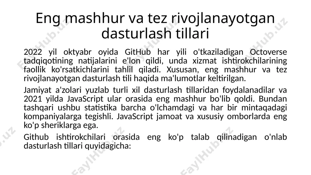 'zi yaratishi mumkin bo'lgan modelni yaratishdir, u ma'lum natijalarga erishish uchun belgilangan qoidalarga muvofiq qanday kodlar yaratilishi kerakligini o'rganadi. dasturlash tillari dasturchilarning ko'p ishlari manba kodini yozish, dasturlarni dasturlash tillaridan birida sinovdan o'tkazish va test qilish bilan bog'liq. dasturlarning manba matnlari va bajariladigan fayllari mualliflik huquqi ob'ektlari bo'lib, ularning mualliflari va mualliflik huquqi egalarining intellektual mulki hisoblanadi. turli xil dasturlash tillari turli xil dasturlash uslublarini qo'llab-quvvatlaydi (dasturlash paradigmalari). dasturlash san'atining bir qismi mavjud muammoni hal qilish uchun eng mos tillardan birini tanlashdir. turli xil tillar dasturchidan algoritmni amalga oshirishda tafsilotlarga turli darajadagi e'tiborni talab qiladi, natijada ko'pincha soddalik va ishlash (yoki dasturchi vaqti va foydalanuvchi vaqti) o'rtasida murosaga keladi. dasturiy vositalar dasturlarni ishlab chiqishda ishlatiladigan dasturiy vositalar tizimli va instrumental, litsenziyalangan va erkin tarqatiladigan turlarga bo'linadi. tizimni qo'llab-quvvatlashda asosiylari operatsion tizimlar, windows va linux va boshqa operatsion tizimlarning vositalari va texnologiyalari kiradi. bepul tarqatiladigan vositalar windows va linux oilaviy operatsion …