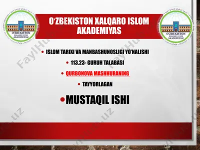xorazm ma`mun akademiyasi — PPTX