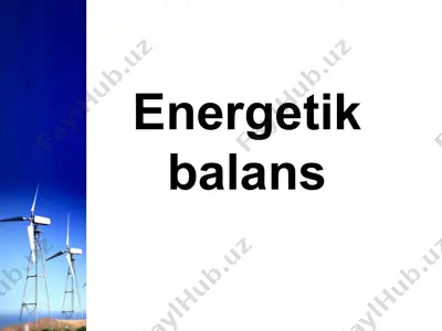 energetik balans — PPT