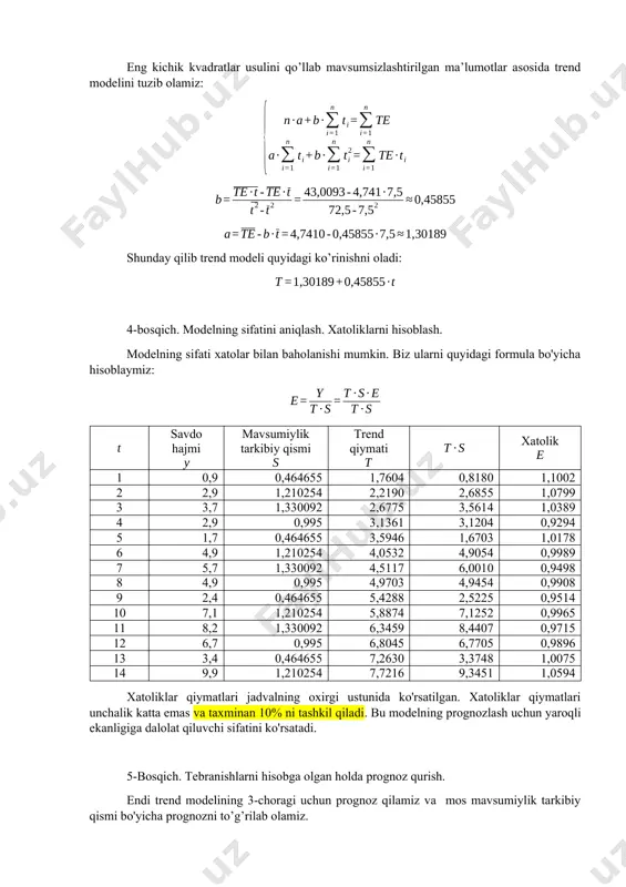 vaqtli qatorlarning additiv va multiplikativ modellari - Page 4