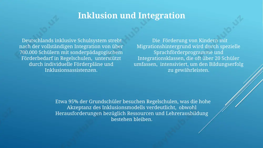 r sekundarstufe i ist die erprobung unterschiedlicher fächer, um die individuellen neigungen und stärken der schüler (ca. 10-15 jahre alt) zu erkennen und zu fördern. kindergarten und vorschule die finanzierung von kindergarten und vorschule erfolgt überwiegend durch die kommunen und länder, wobei die elternbeiträge je nach bundesland und einkommen stark variieren können, mit teilweise erheblichen ermäßigungen für sozial schwache familien. der besuch des kindergartens (kindergarten) ist ab dem vollendeten ersten lebensjahr möglich und wird für kinder ab drei jahren verpflichtend in vielen bundesländern, mit dem ziel der frühkindlichen bildung und sozialisation. die vorschule, oft als „vorschulklasse“ oder „kindergartenjahr“ bezeichnet, bereitet die kinder im letzten kindergartenjahr gezielt auf die grundschule vor, mit circa 25 kindern pro gruppe und einem fokus auf spielerisches lernen. berufsausbildung über 350 anerkannte ausbildungsberufe stehen zur auswahl, die von dualen partnern – unternehmen und berufsschulen – gemeinsam gestaltet werden. die berufsausbildung dauert in der regel 2–3,5 jahre …